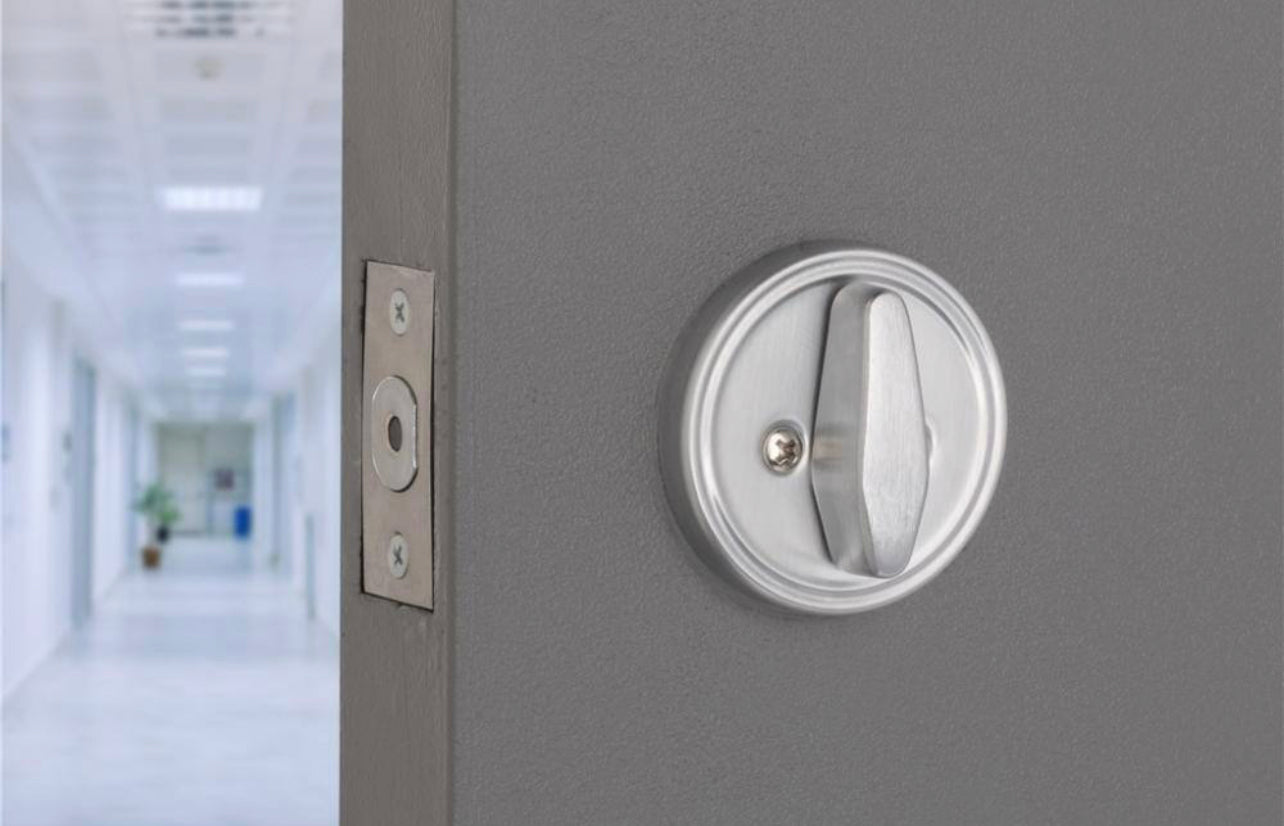 Universal Hardware Industrial Duty Commercial Single Cylinder Deadbolt, UL 3-Hr Fire ANSI Grade 1, Satin Chrome Finish Damaged Box
