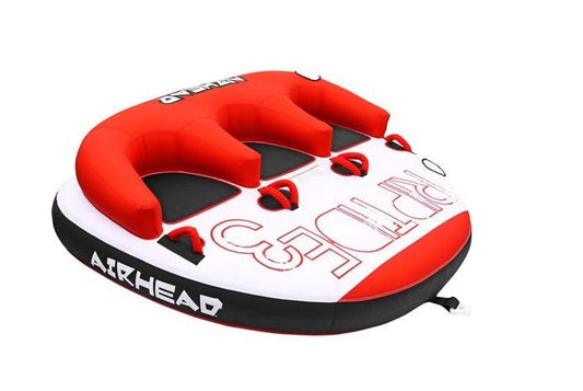 Airhead Riptide 3 Triple Rider Inflatable Boat Towable Backrest Tube