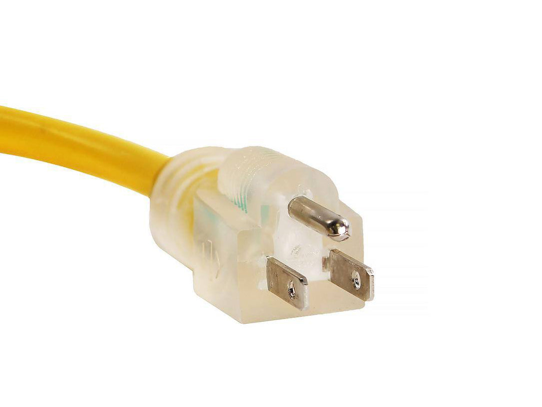 25 ft. Heavy-Duty 3 Prong Oil Resistant Light End Indoor/Outdoor 12/3 SJTW 15 Amp 300-Volt 1875-Watt Extension Cord