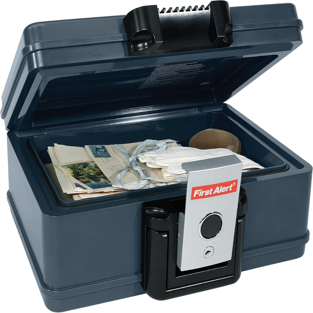 First Alert .17 CU' Waterproof 30 Min Fire Chest With Carry Handle And Lock