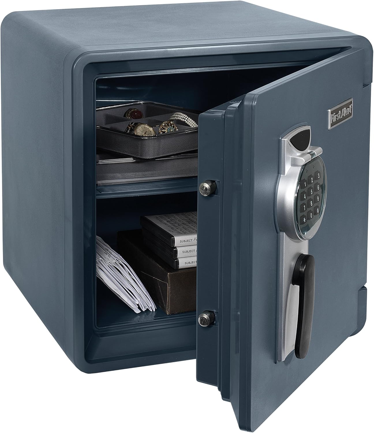 First Alert 1.32 CU' Waterproof 1 Hour Fire Safe with Digital Electronic Lock & Bolt Down Kit