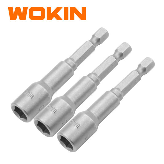 Wokin 3 Piece Magnetic Nut Socket Set - 3/8 Inch