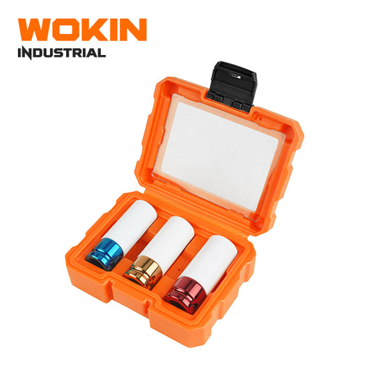 Wokin 3 Piece 1/2 Inch Color Coded Impact Socket Set For Wheel Lugs
