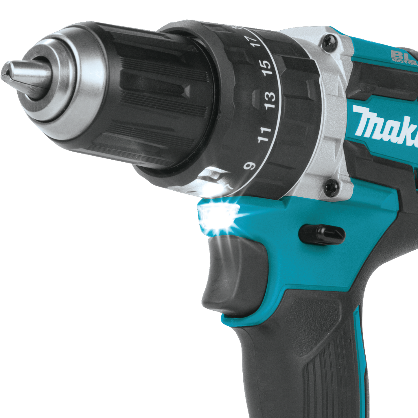 Makita 18 Volt LXT Lithium Ion Compact Brushless Cordless 1/2 Inch Hammer Driver Drill Factory Serviced (Tool Only)