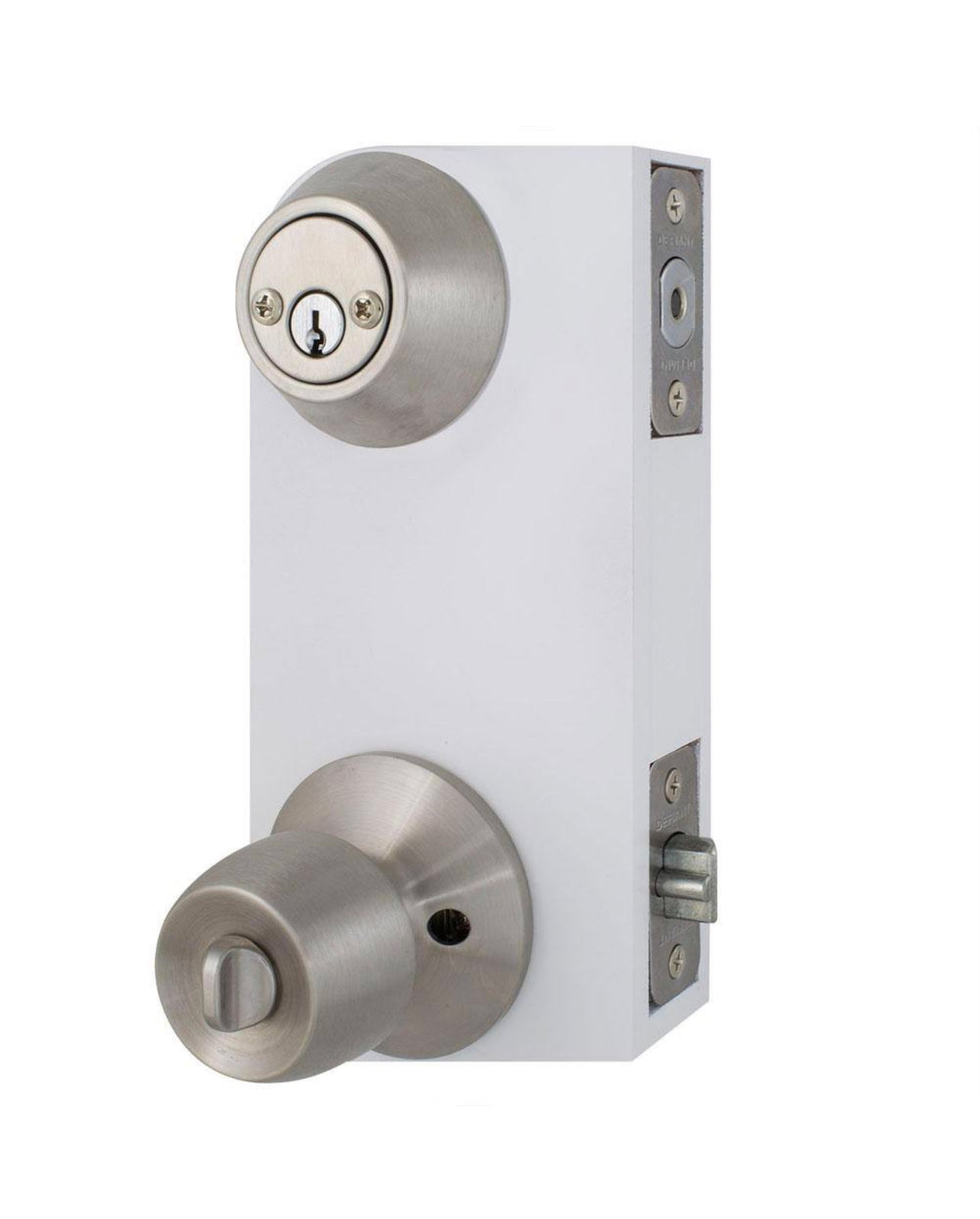 Defiant Brandywine Stainless Steel Combo Pack with Double Cylinder Deadbolt Damaged Box