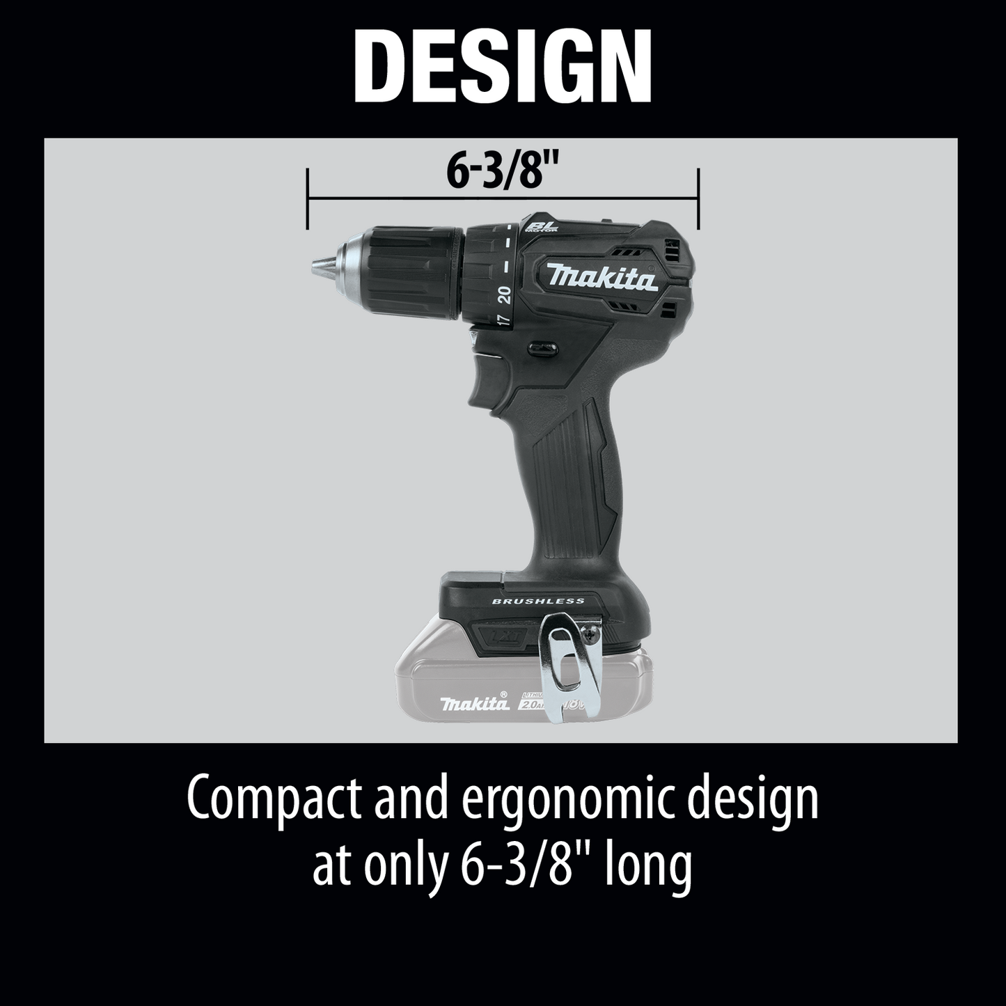 Makita 18 Volt LXT Lithium Ion Sub Compact Brushless Cordless 1/2 Inch Driver Drill Factory Serviced (Tool Only)