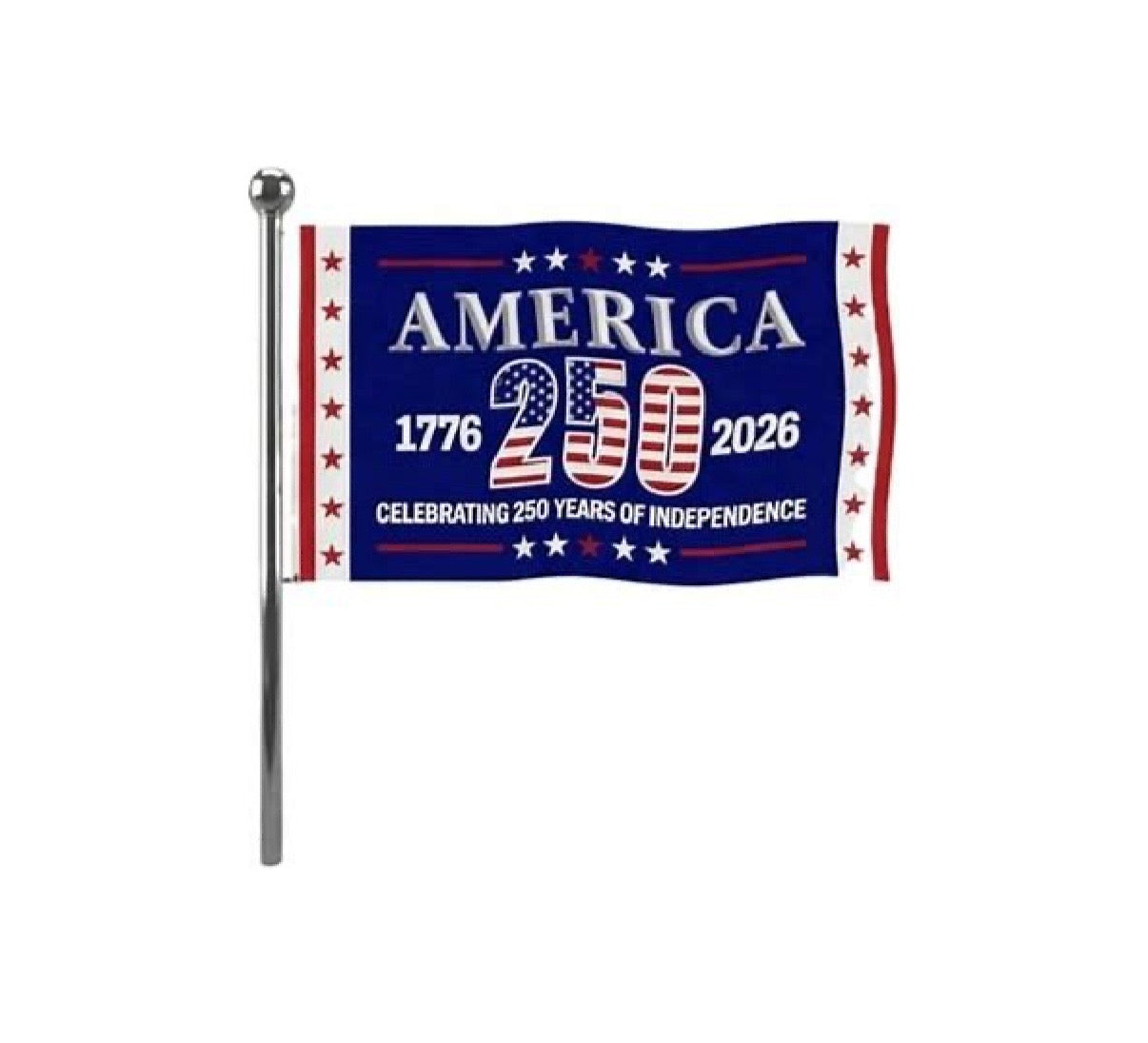 50073 3 Foot By 5 Foot 250 Years Of Independence American Flag