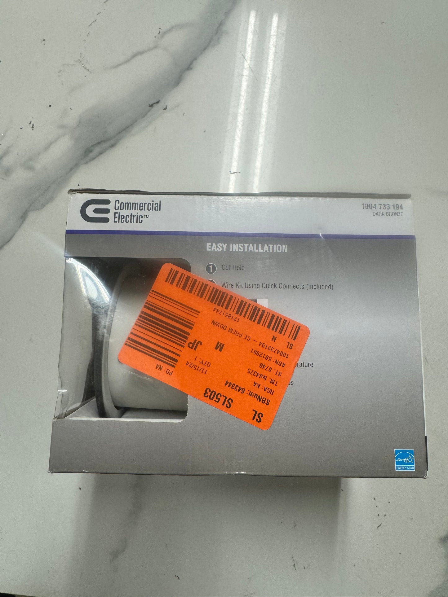 Commercial Electric 3 Inch LED Color Changing Recessed Kit Dark Bronze Damaged Box