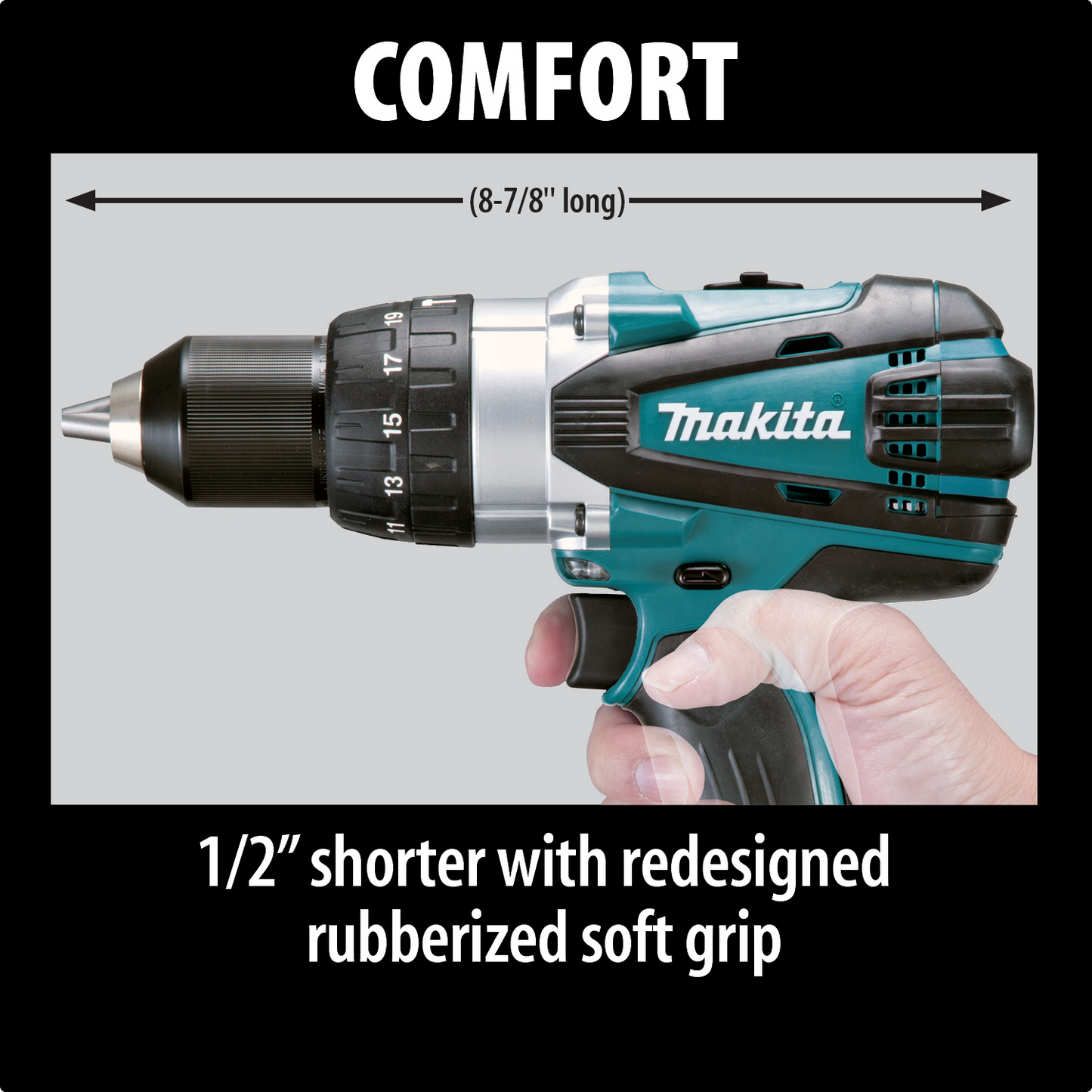 Makita 18 Volt LXT Lithium Ion Cordless 1/2 Inch Hammer Driver Drill Factory Serviced (Tool Only)