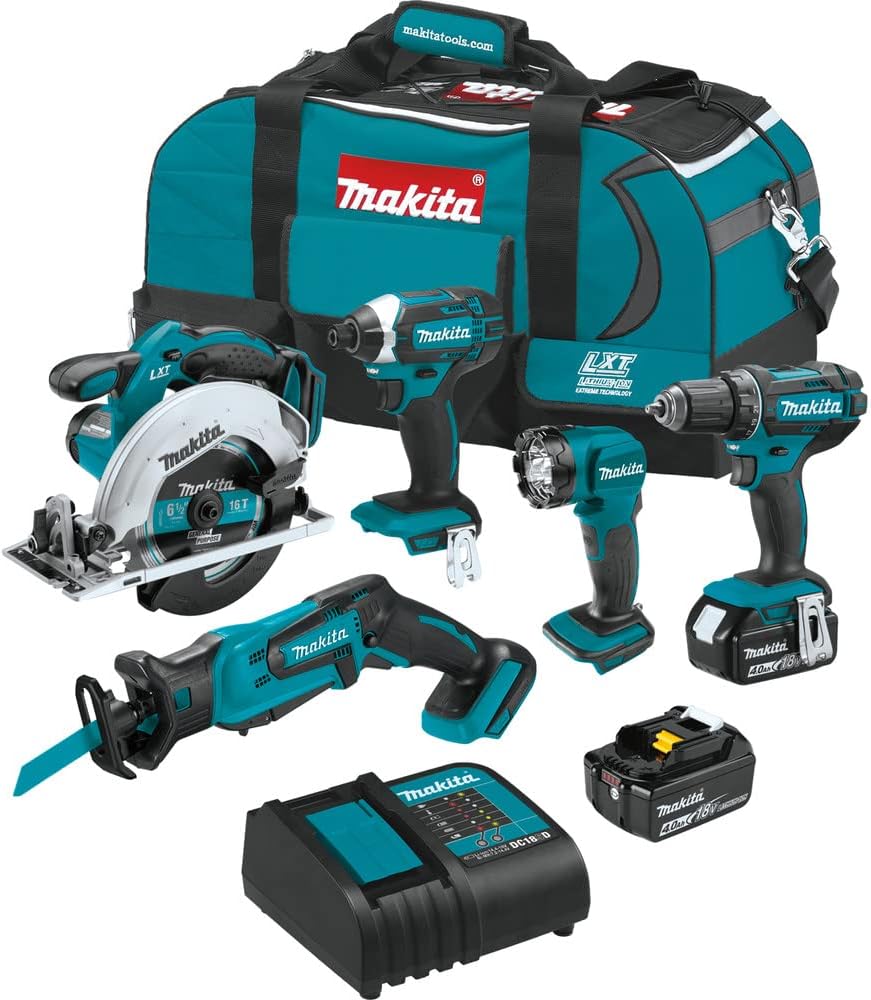 XT510SM-B/C Makita XT510SM 18V LXT® Lithium-Ion Cordless 5-Pc. Combo Kit