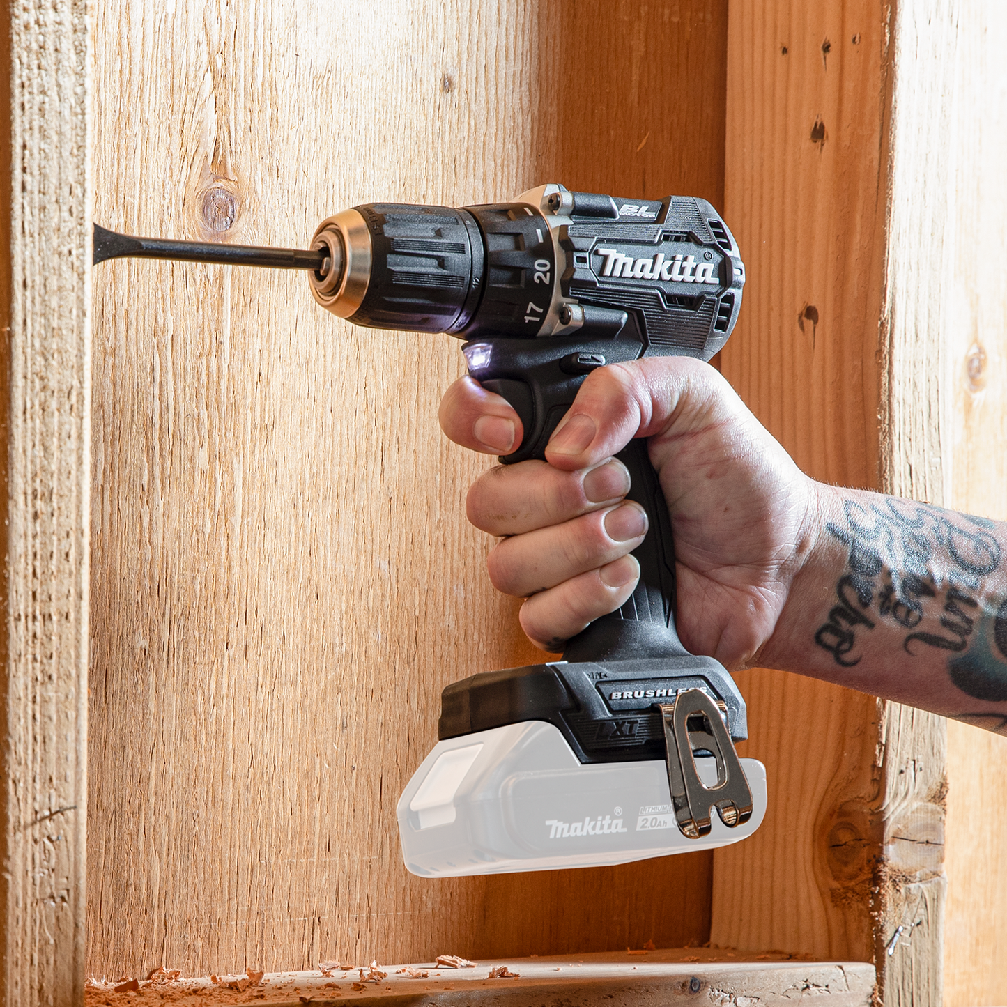 Makita 18 Volt LXT Lithium Ion Sub Compact Brushless Cordless 1/2 Inch Driver Drill Factory Serviced (Tool Only)