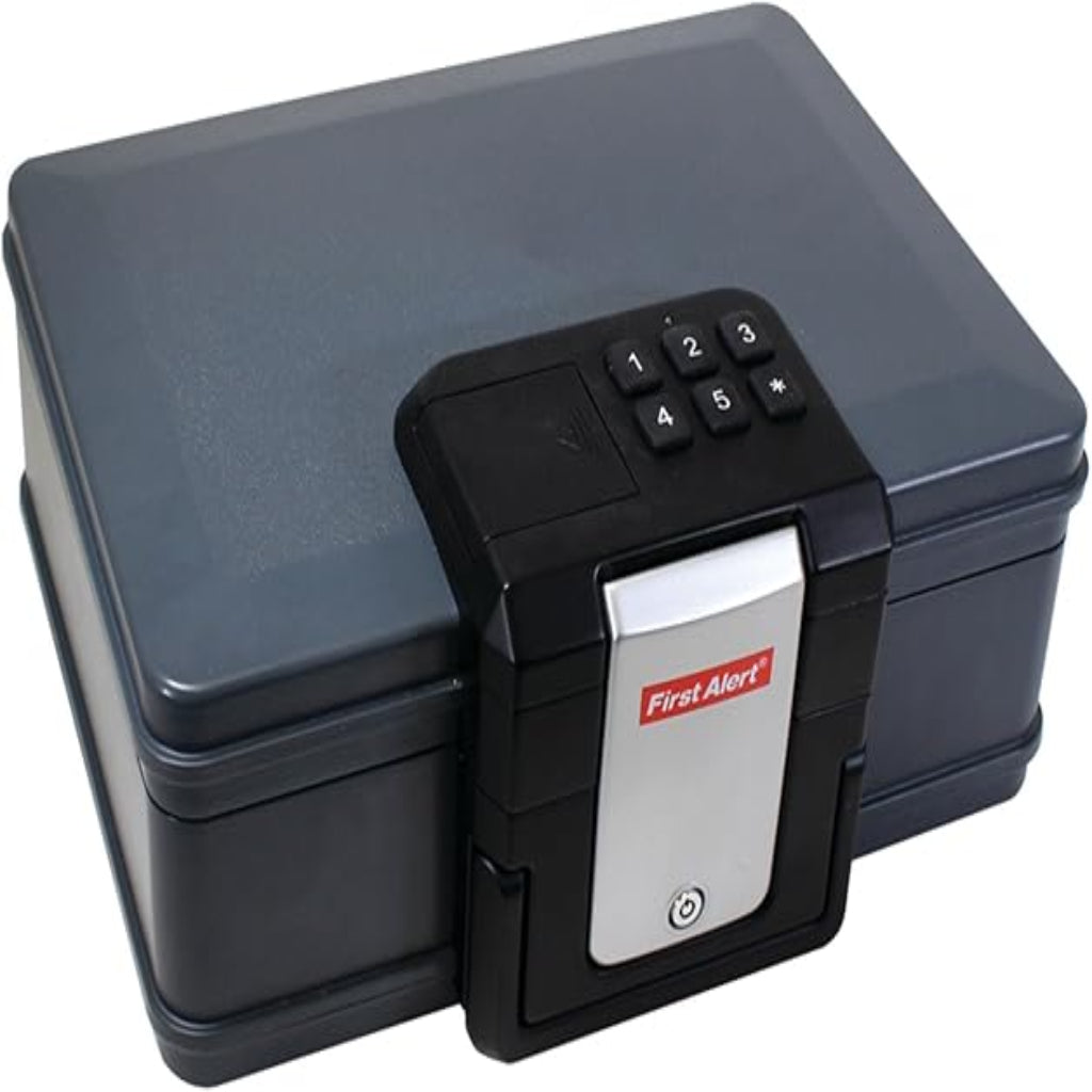 First Alert .19 CU' Waterproof 30 Minute Fire Chest With Digital Lock And Carry Handle