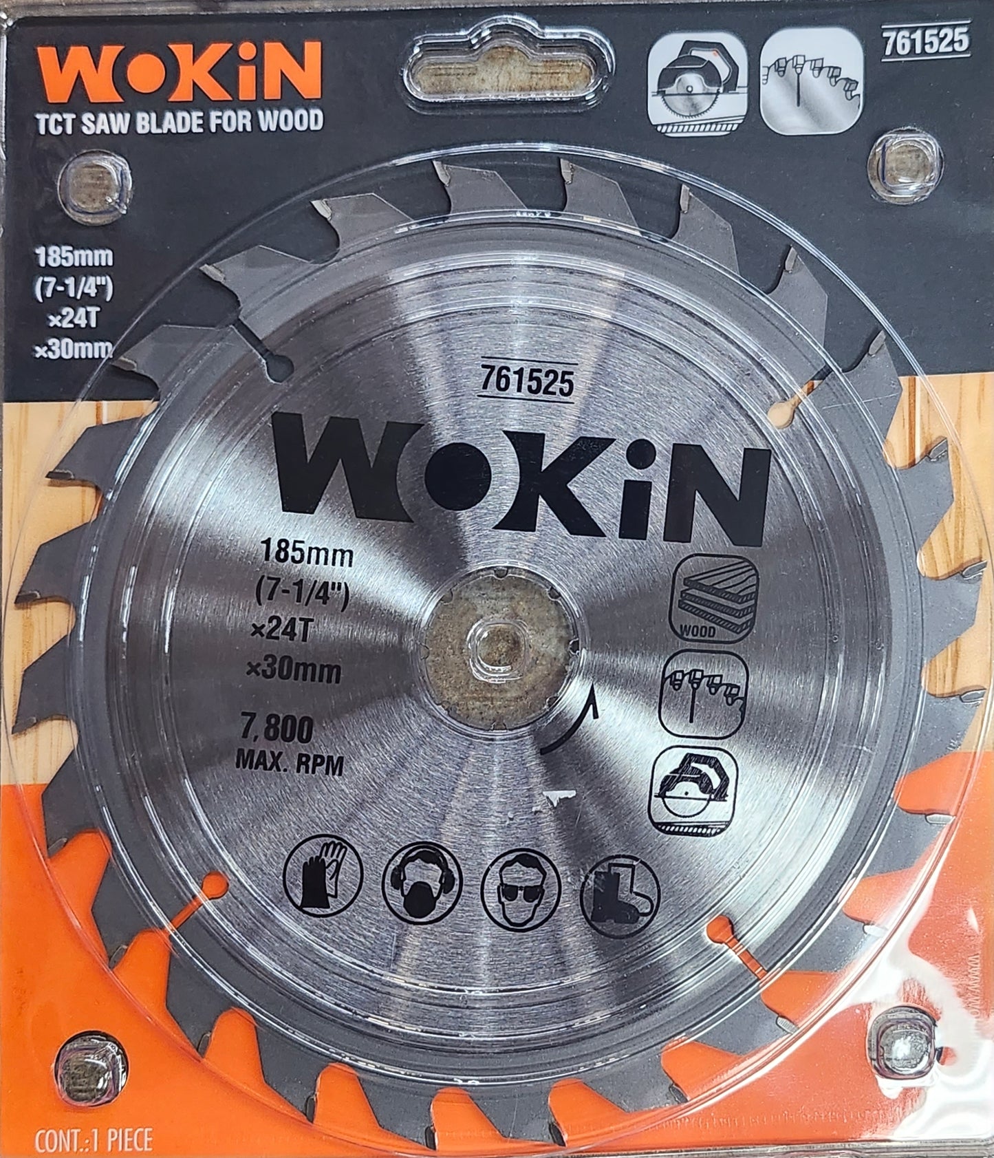 Wokin 7-1/4 Inch TCT Saw Blade 24 Teeth