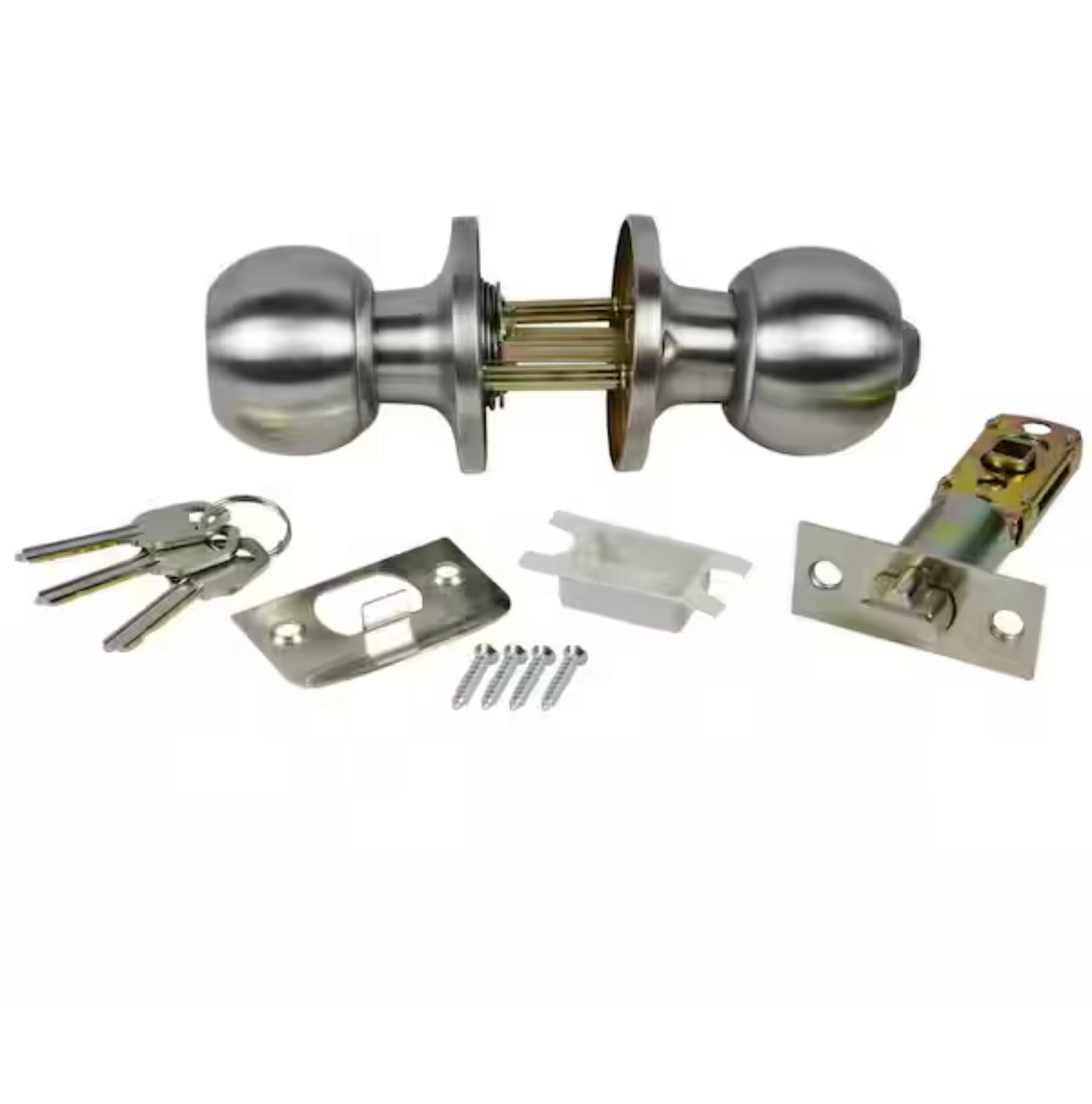 Danco Entrance Keyed Door Knob Lock Set for Mobile Homes in Brushed Nickel Damaged Box