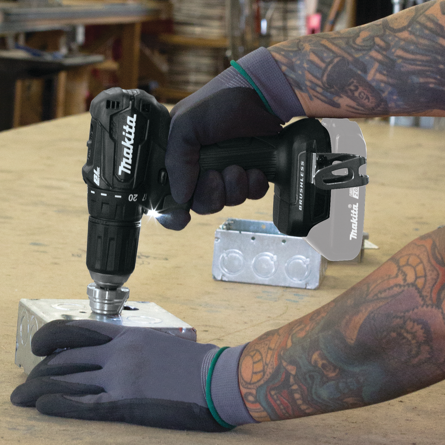 Makita 18 Volt LXT Lithium Ion Sub Compact Brushless Cordless 1/2 Inch Driver Drill Factory Serviced (Tool Only)