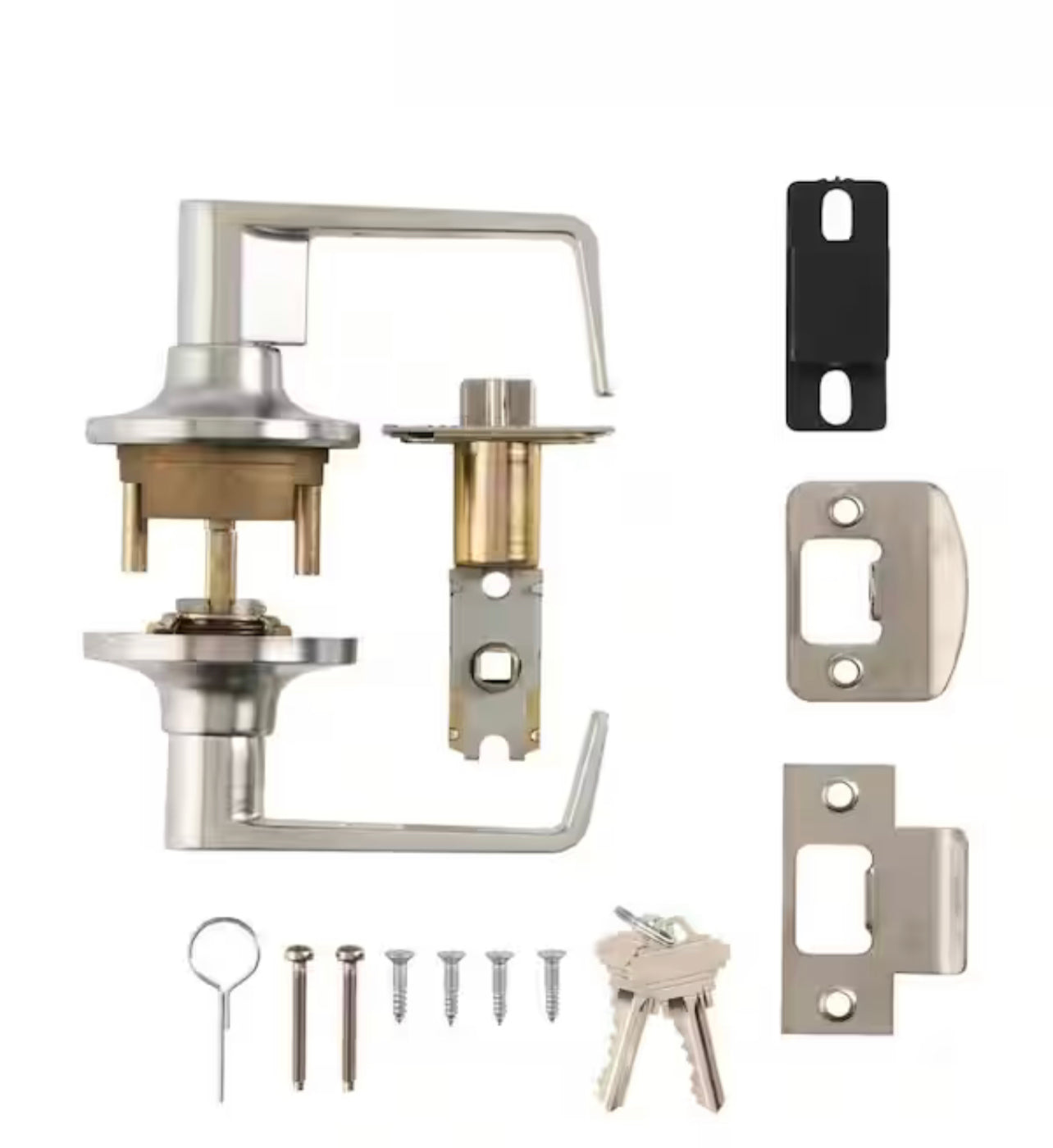 Universal Hardware Light Duty Commercial Storeroom Lever, ADA, UL 3-Hr Fire, ANSI Grade 2, Satin Chrome Finish Damaged Box