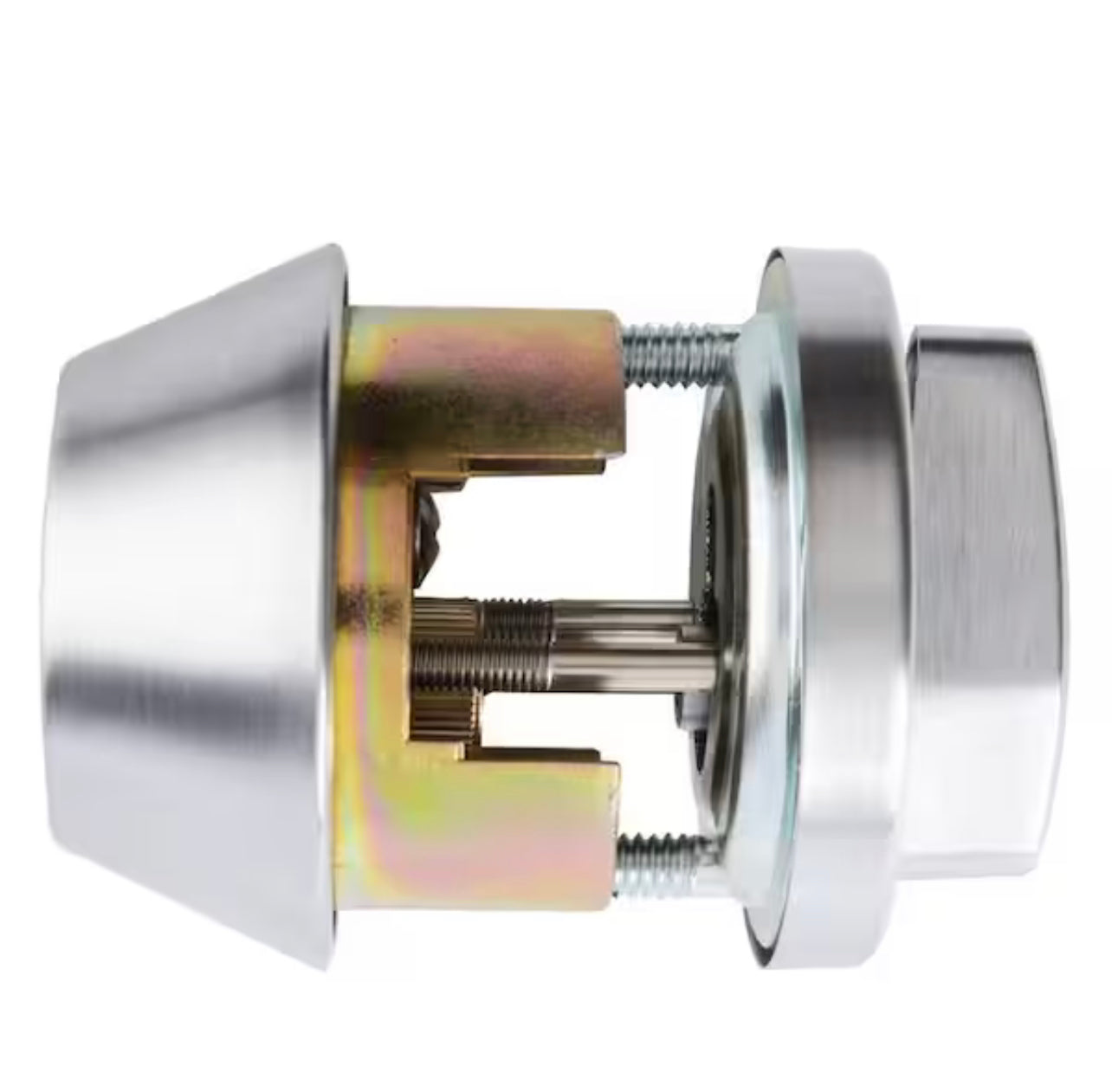 Universal Hardware Industrial Duty Commercial Single Cylinder Deadbolt, UL 3-Hr Fire ANSI Grade 1, Satin Chrome Finish Damaged Box