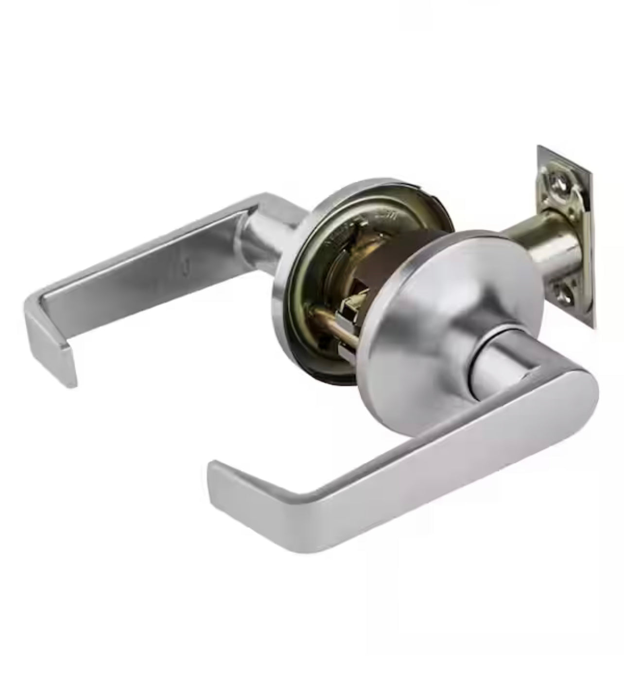 Universal Hardware Light Duty Commercial Passage (hall/closet) Lever ADA UL 3-Hr Fire ANSI Grade 2, Satin Chrome Finish Damaged Box