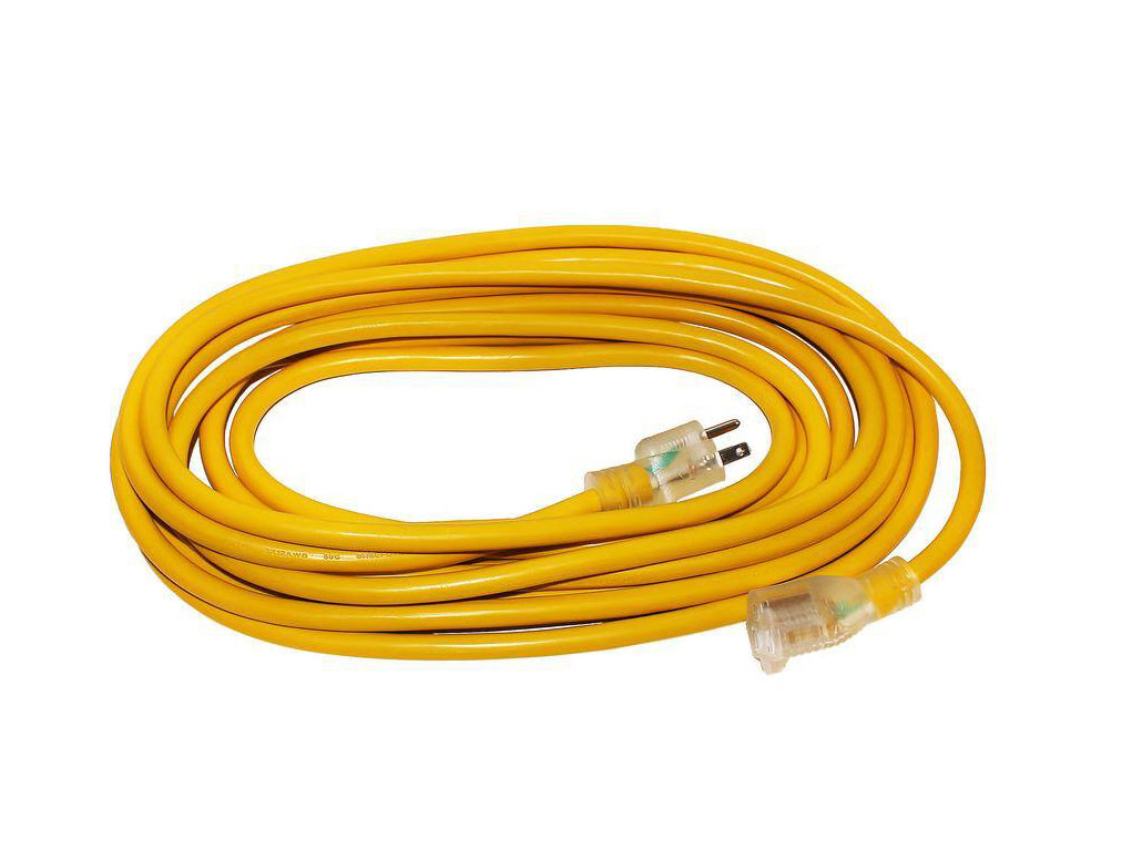 25 ft. Heavy-Duty 3 Prong Oil Resistant Light End Indoor/Outdoor 12/3 SJTW 15 Amp 300-Volt 1875-Watt Extension Cord