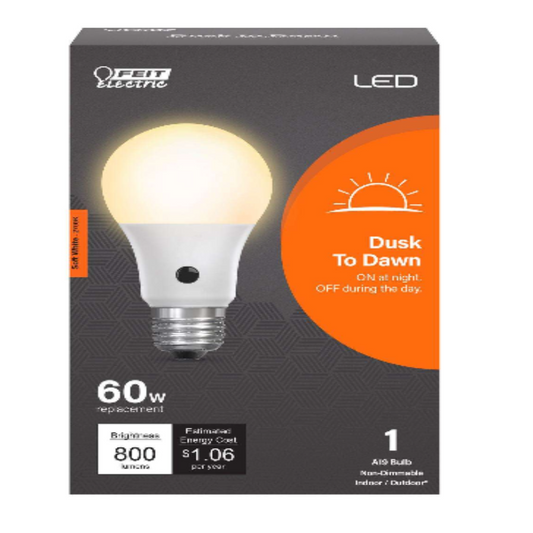 Feit Electric Intellibulb A19 E26 Medium LED Bulb Natural Light 60Watt Equivalence 1 pk DAMAGED BOX