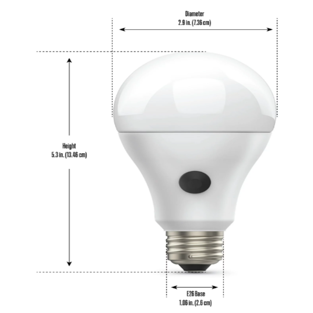 Feit Electric Intellibulb LED 8.8W Soft White Battery Backup Light Bulb Non-Dimmable DAMAGED BOX