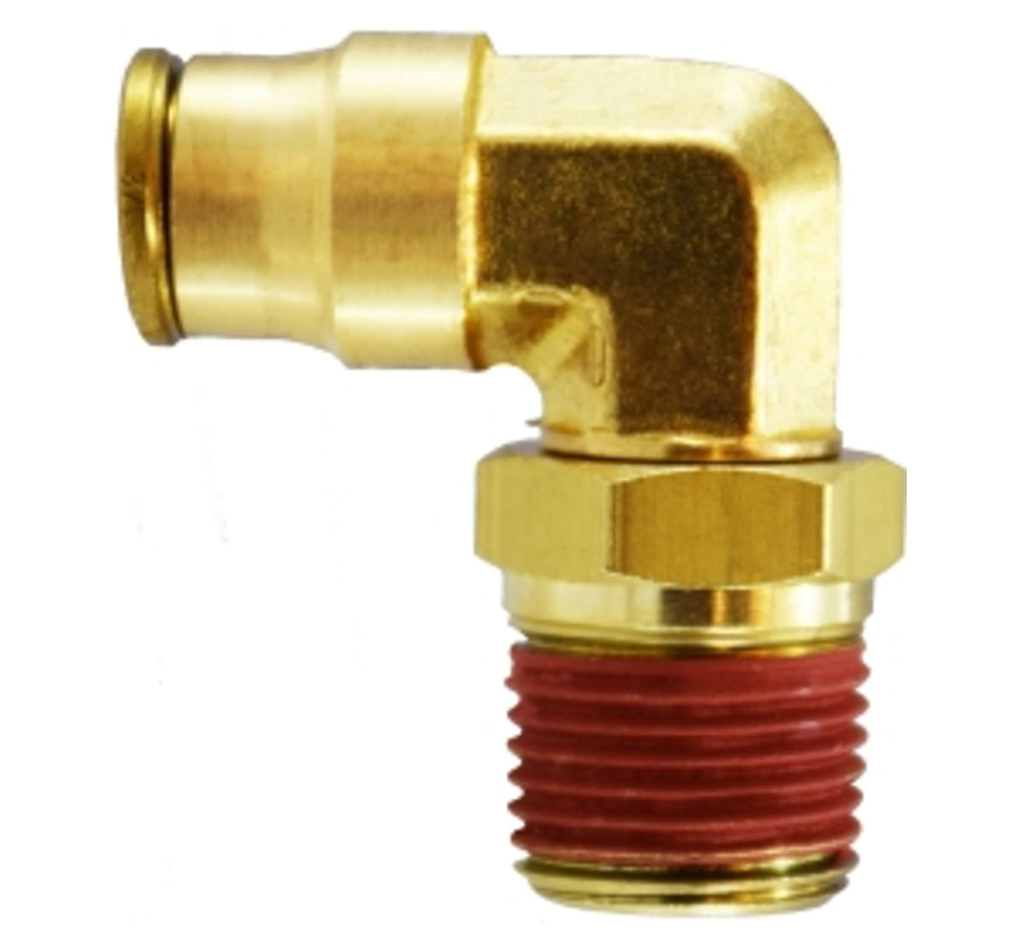 5pk DOT Approved Brass Air Brake Push-To-Connect Male Elbow Damaged Bag