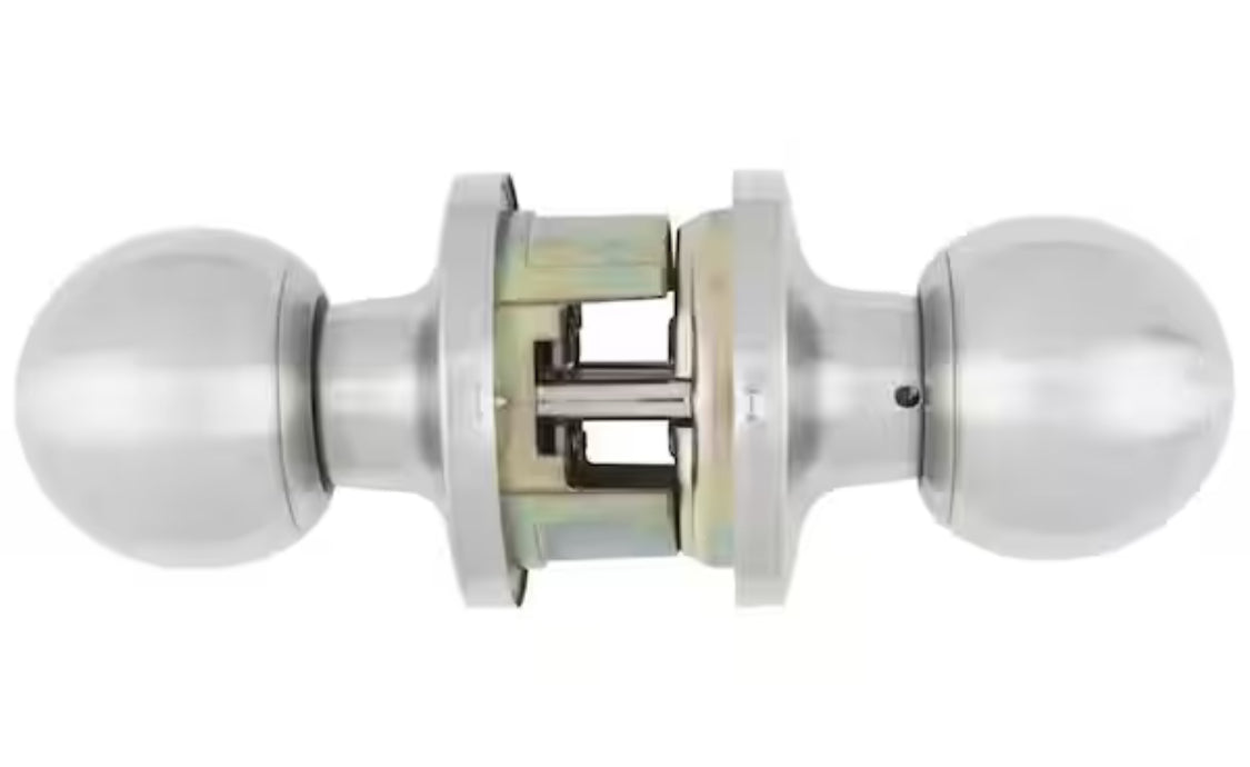 Universal Hardware Light Duty Commercial Passage (Hall/Closet) Knob, UL 3-Hr Fire ANSI Grade 2, Satin Chrome Finish