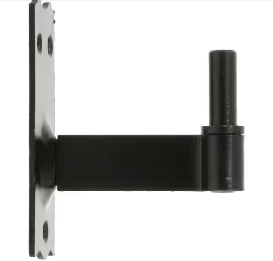 4.25 in. Black Exterior Shutter Hinge for Stone Siding (Set of 4)