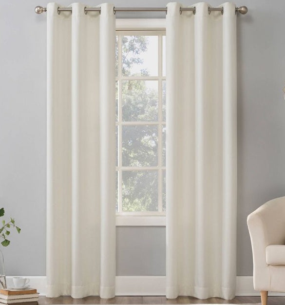 Sora Casual Textured Light Filtering Grommet Top Curtain Panel - No. 918