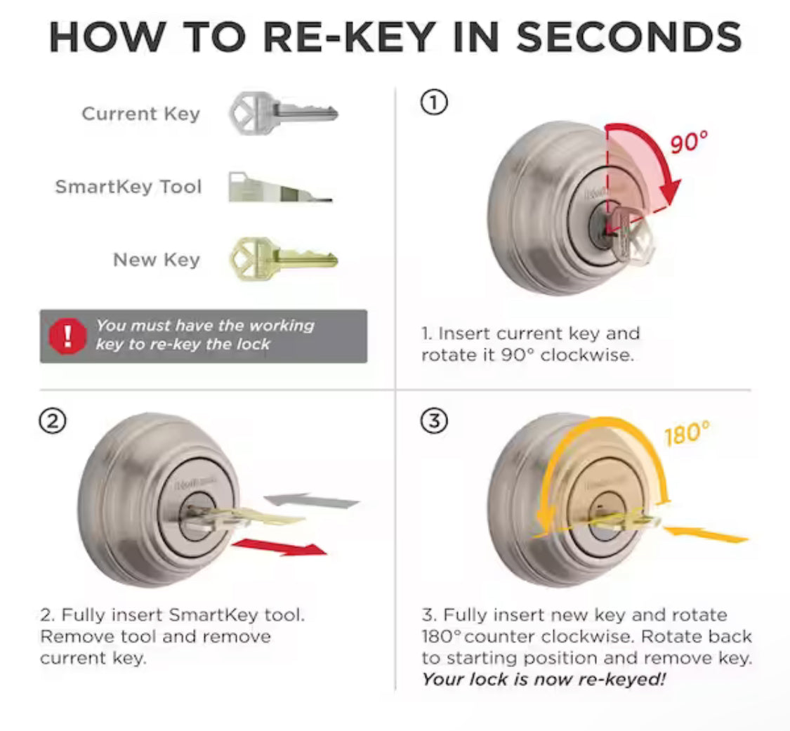 Kwikset Antique Brass Single Cylinder Deadbolt featuring SmartKey Security with Microban Antimicrobial Technology