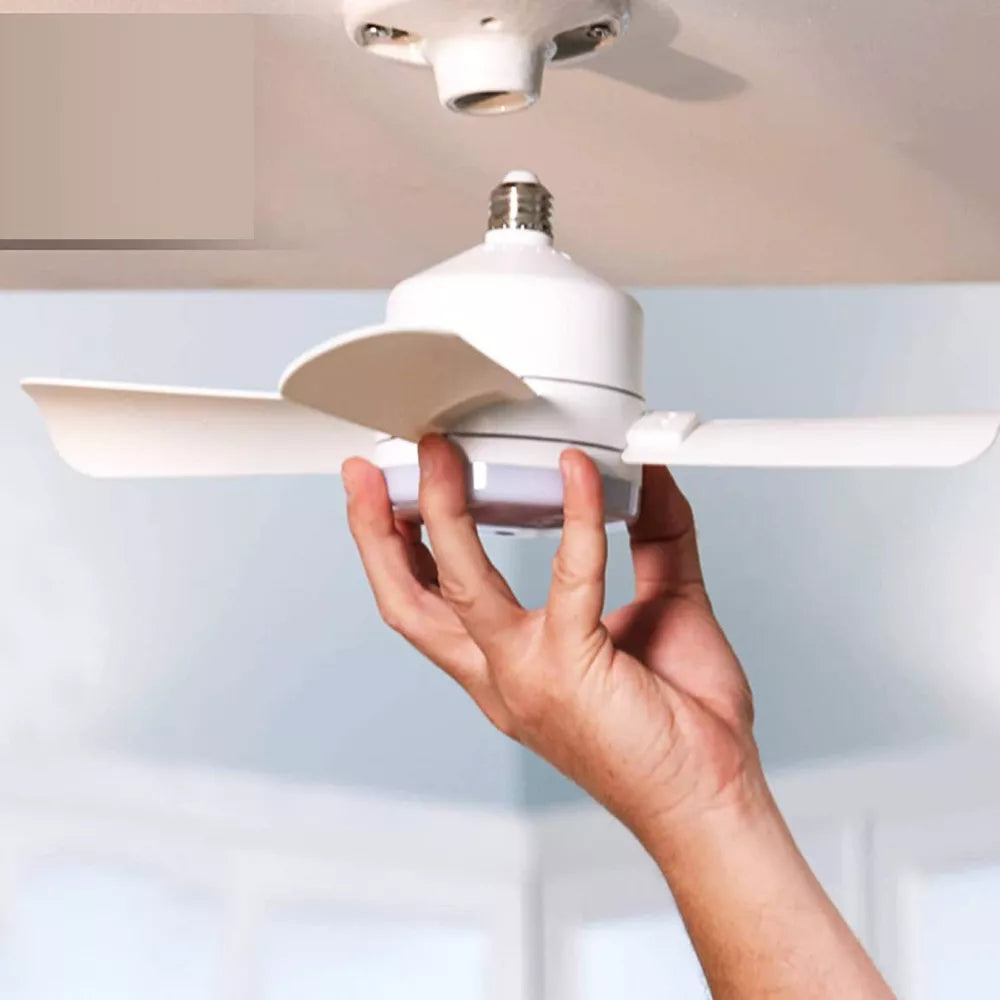 Bell And Howell White Socket Ceiling Fan with Light Damaged Box