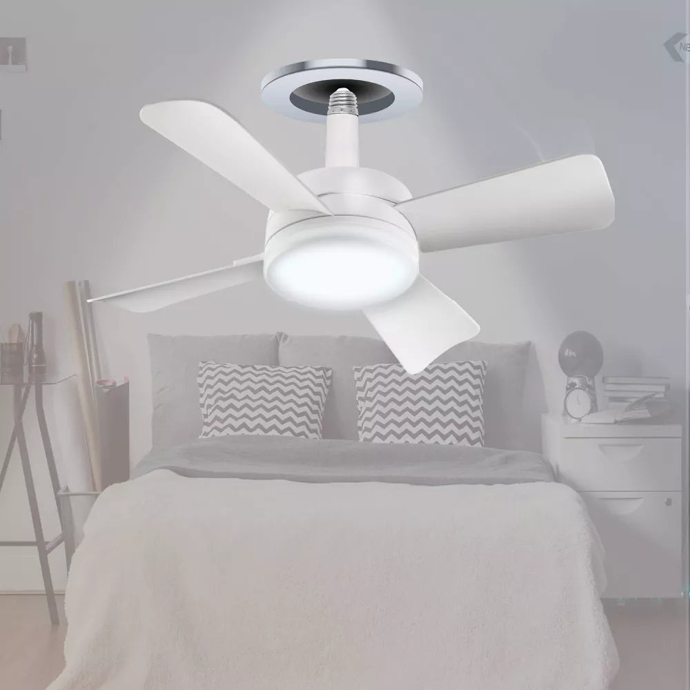 Bell And Howell White Socket Ceiling Fan with Light Damaged Box