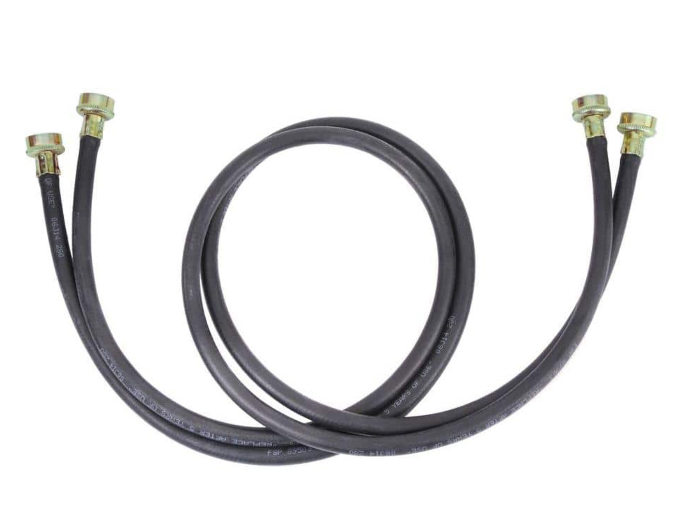 Whirlpool 10 ft. Black Rubber Washer Hose (2-Pack)