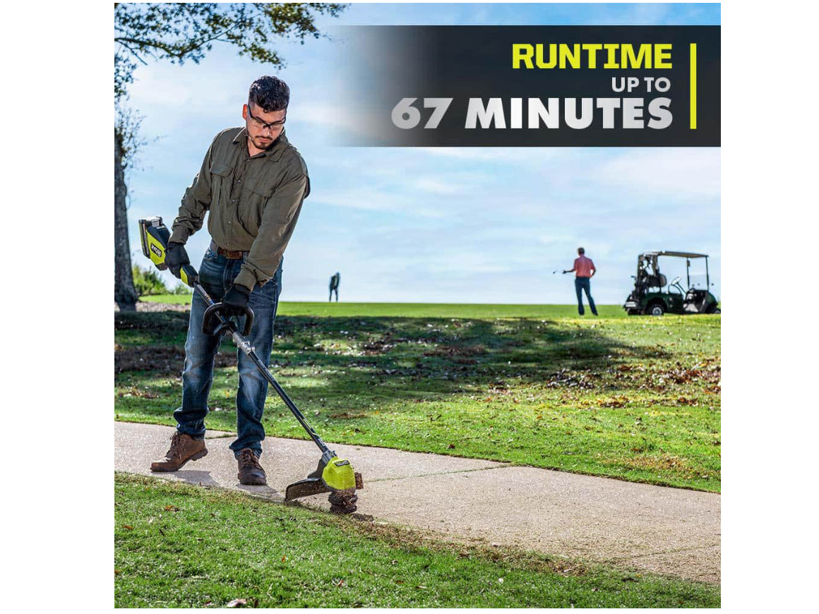 RYOBI 40V HP Brushless Whisper Series 17 in. Cordless Battery Carbon Fiber Shaft String Trimmer w/ 6.0 Ah Battery & Charger - Damaged Box