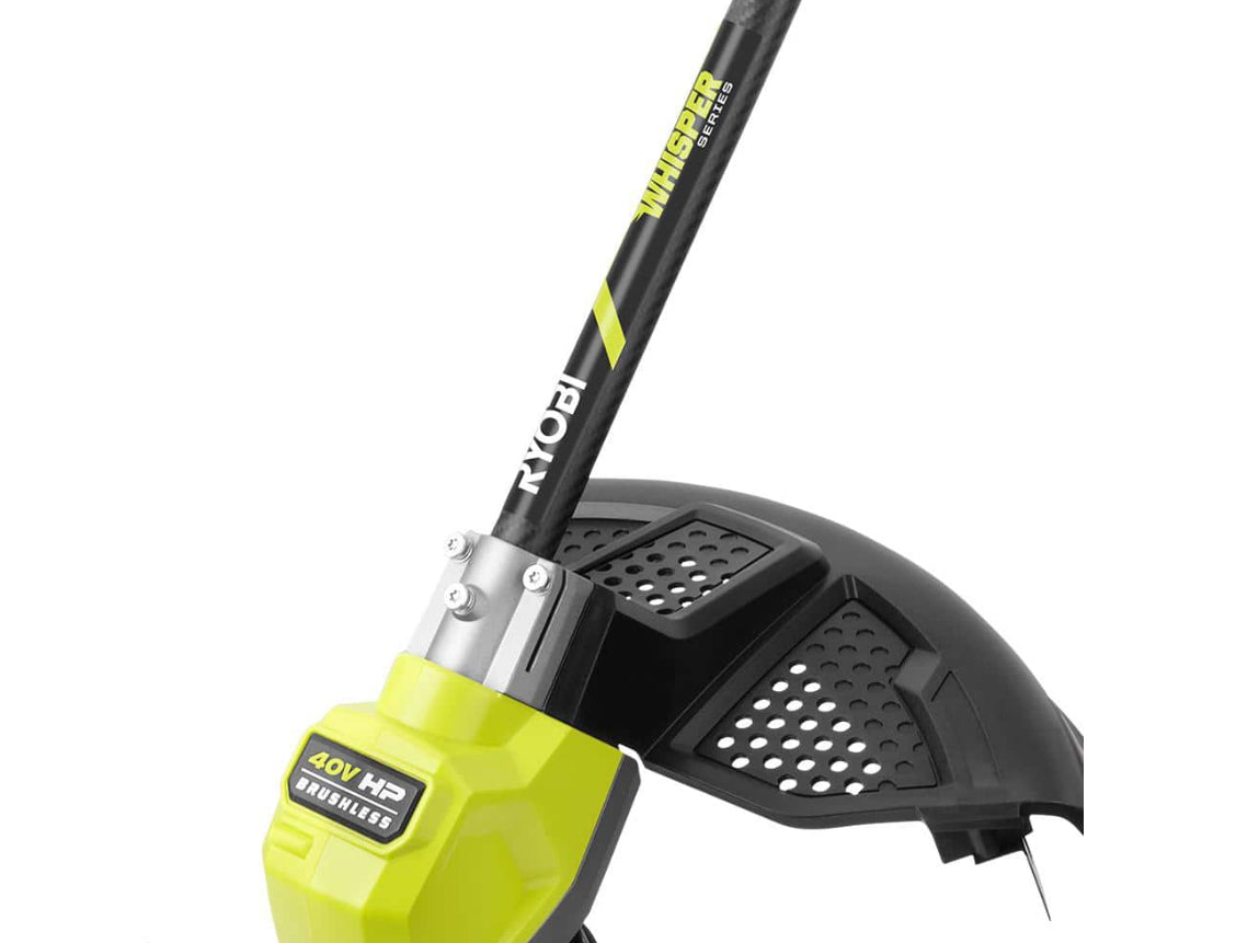 RYOBI 40V HP Brushless Whisper Series 17 in. Cordless Battery Carbon Fiber Shaft String Trimmer w/ 6.0 Ah Battery & Charger - Damaged Box
