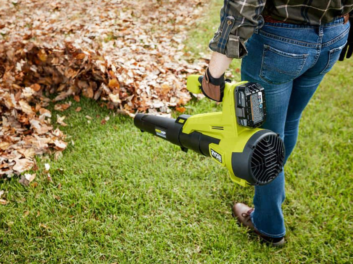 RYOBI ONE+ HP 18V Brushless 110 MPH 350 CFM Cordless Variable-Speed Jet Fan Leaf Blower (Tool Only) - Damaged Box