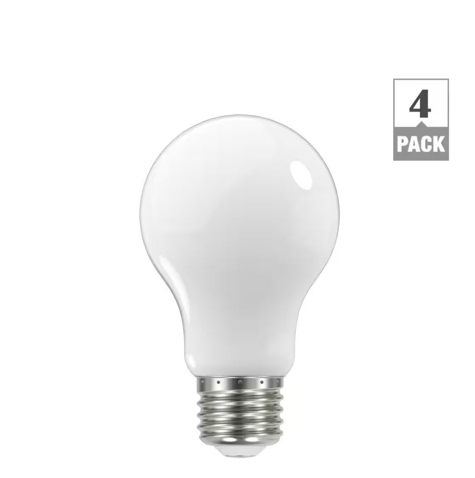 Ecosmart 60-Watt Equivalent A19 Dimmable Energy Star Frosted Filament LED Light Bulb Daylight (4-Pack) Damaged Box