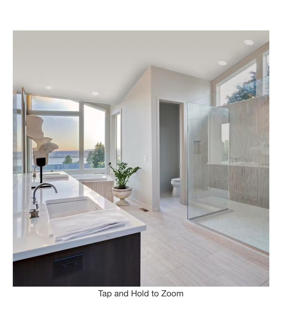 Commercial Electric 4 in. White Flush Round Wet Rated LED Integrated Recessed Lighting Kit Damaged Box