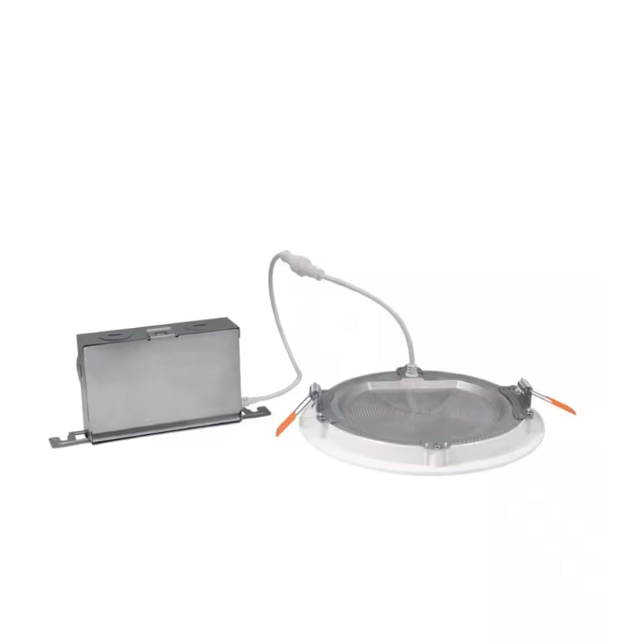 Halo HLBSL 6 in. Color Selectable New Construction or Remodel Canless Recessed Integrated LED Kit Damaged Box