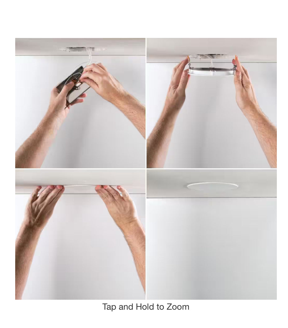 Halo HLBSL 6 in. Color Selectable New Construction or Remodel Canless Recessed Integrated LED Kit Damaged Box