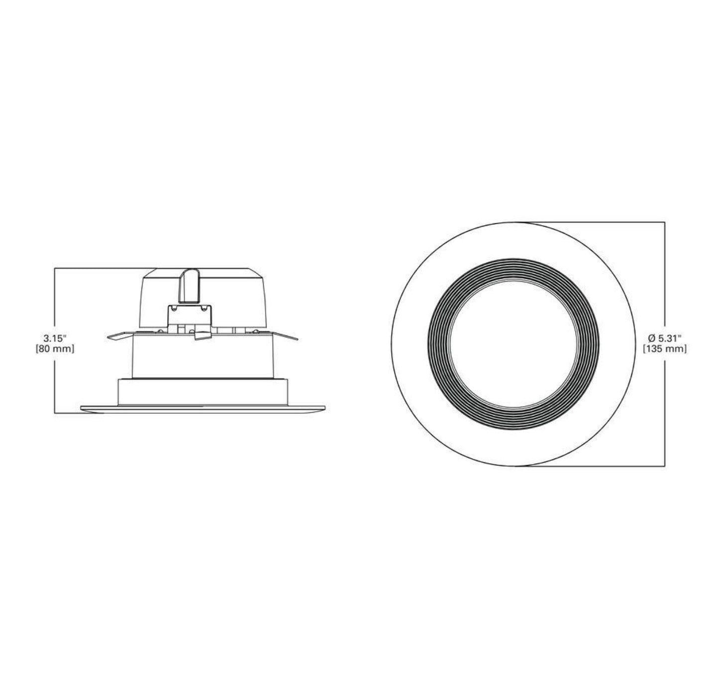 Halo LT 4 in. 2700K Integrated LED White Recessed Ceiling Light Retrofit Trim, Warm White Damaged Box