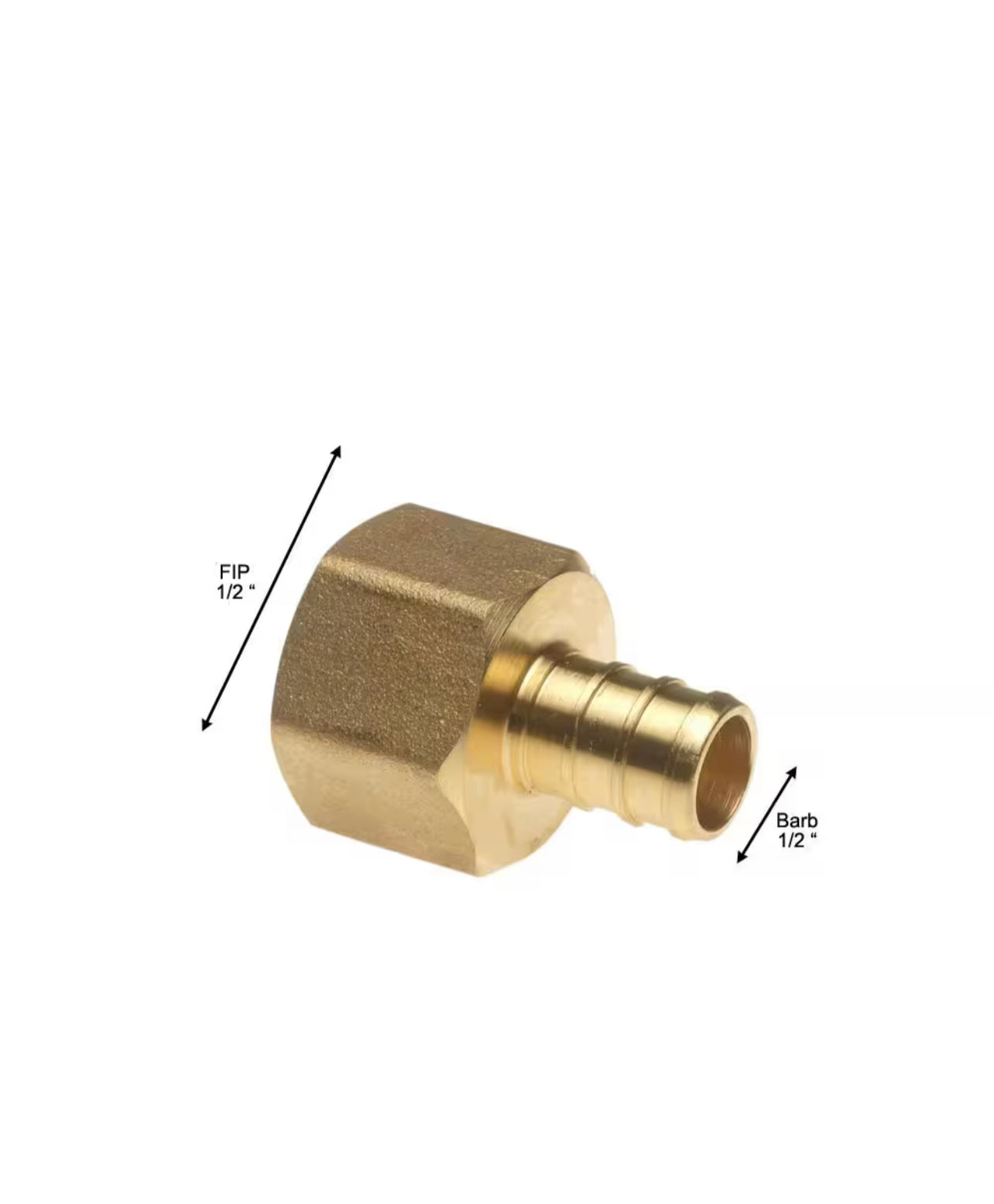 Apollo 1/2 in. Brass PEX-B Barb x 1/2 in. Female Pipe Thread Adapter Damaged Box