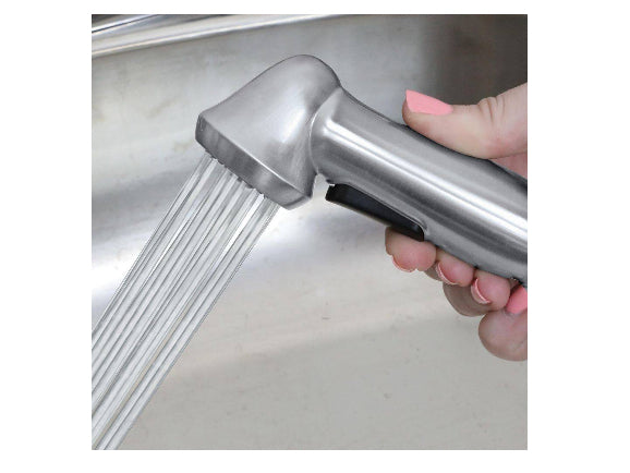 DANCO Single-Handle Premium Pull-Out Sprayer Kitchen Faucet Side Spray with Guide in Chrome DAMAGED BOX