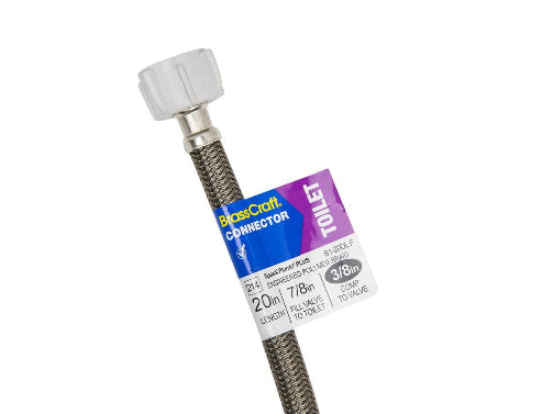 BrassCraft 3/8 in. Compression x 7/8 in. Ballcock Nut x 20 in. Braided Polymer Toilet Supply Line