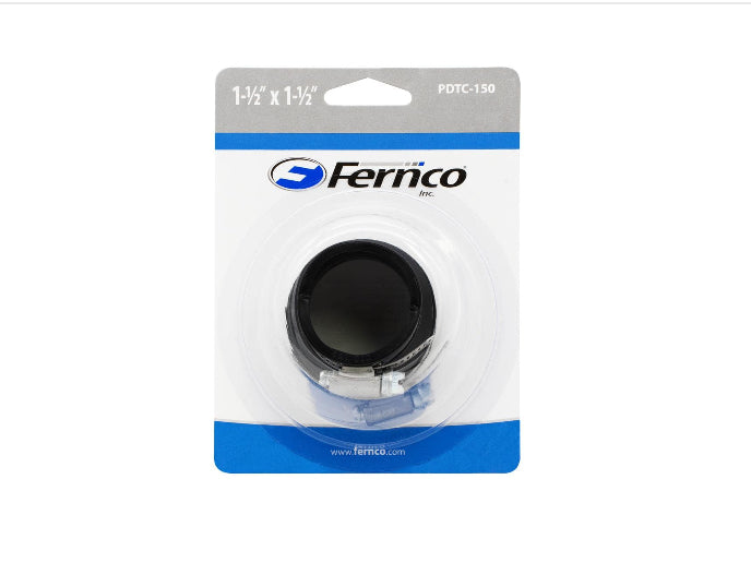 Fernco 1-1/2 in. x 1-1/2 in. or 1-1/4 in. PVC Mechanical Drain and Trap Connector Fittings & Connectors DAMAGED BOX