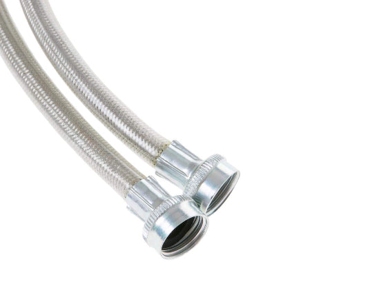 GE 4 ft. Universal Stainless Steel Washer Hoses with 90 degree Elbow (2-Pack)