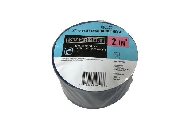 Everbilt 2 in. I.D. x 25 ft. Polyethylene Discharge Hose