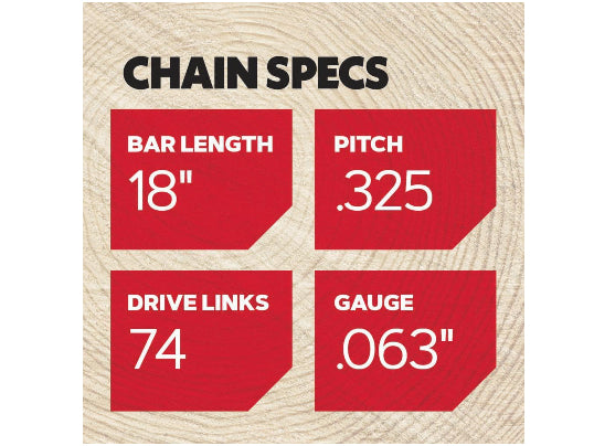 Oregon L74 Chainsaw Chain for 18 in. Bar, Fits Several Stihl models