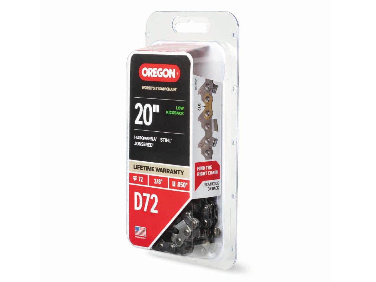 Oregon D72 Chainsaw Chain for 20 in. Bar, Fits Echo, Husqvarna, Stihl, Dolmar, Jonsered, Stihl, Remington and More