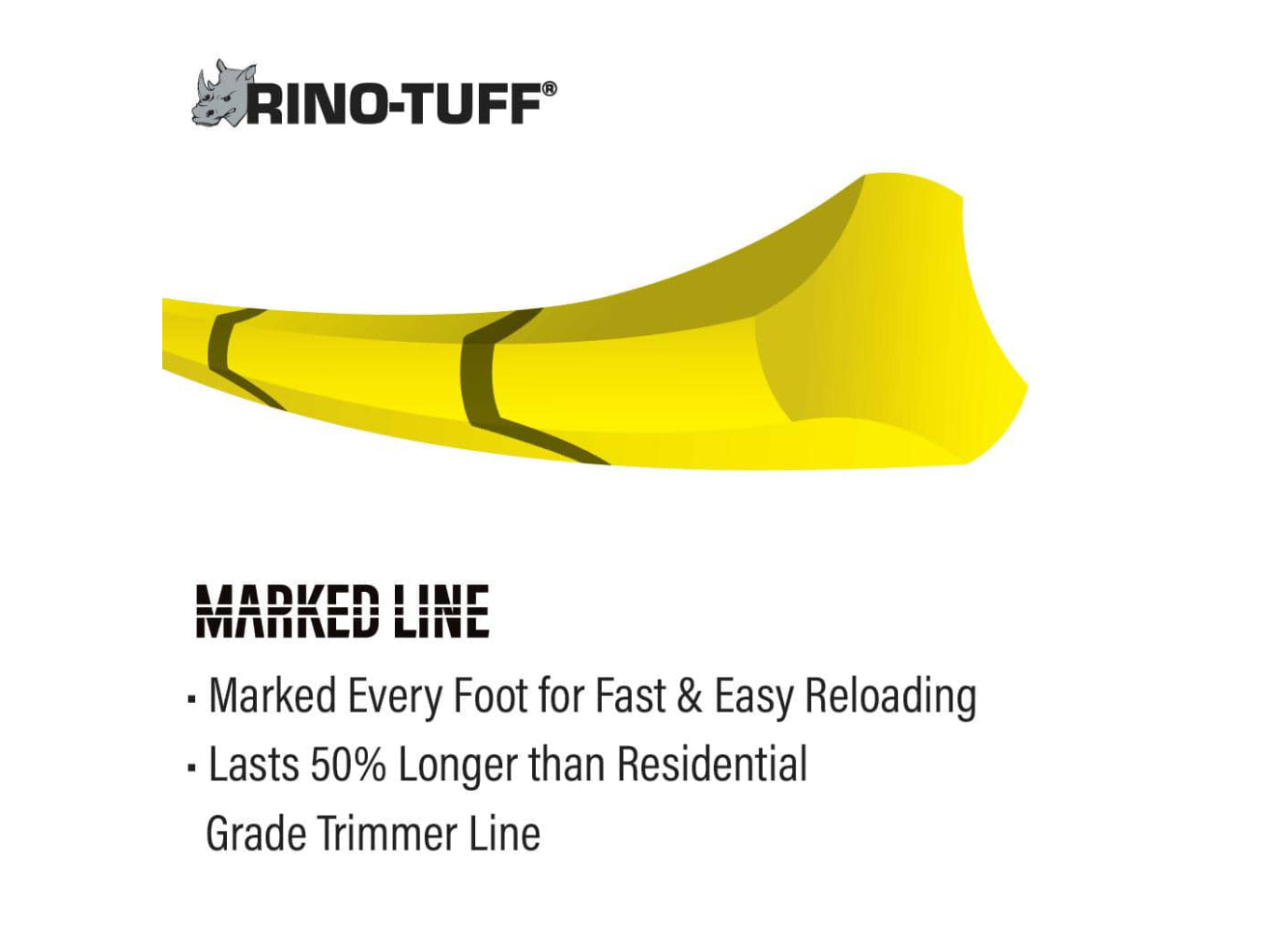 Rino-Tuff Universal Fit .095 in. x 125 ft. Pro Marked Replacement Line for Gas and Select Cordless String Grass Trimmer/Lawn Edger